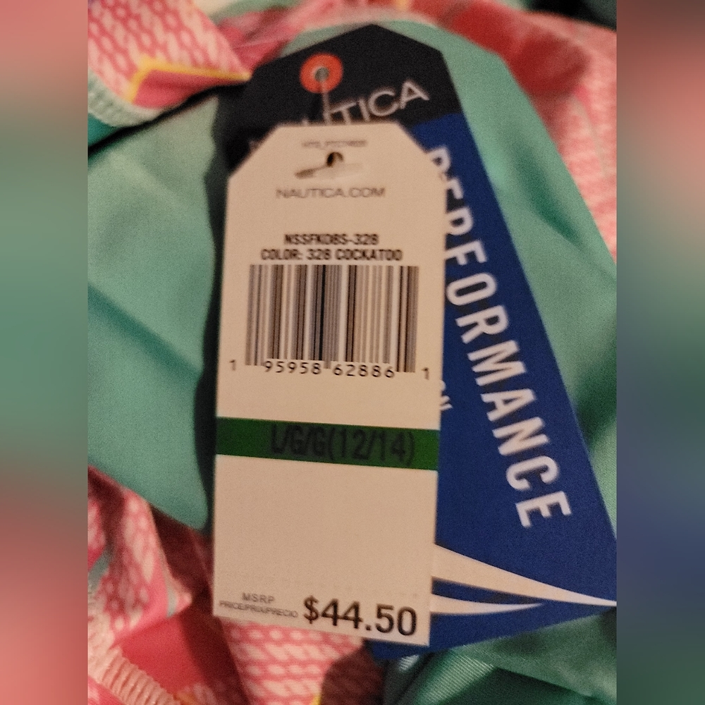 NWT NAUTICA RASH GUARD SWIM SET SUN PROTECTION GIRLS 12 TO 14 - Picture 6 of 9